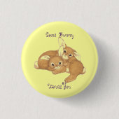 Twee Bunnies Button Pin (Voorkant)