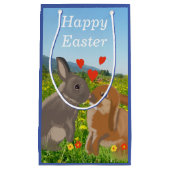 Twee Bunnies die zoenen in een langzamere mestoost Klein Cadeauzakje (Voorkant)