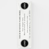 Twee Business Logo Contactgegevens bewerkbaar Spandoek (Verticaal)