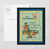 Twee Butterflies Briefkaart (Voorkant / Achterkant)