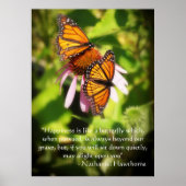 Twee Butterflies Citaat Poster (Voorkant)