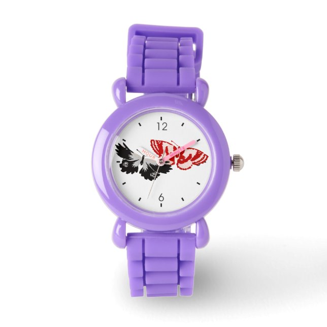 Twee  Butterflies Horloge (Voorkant)