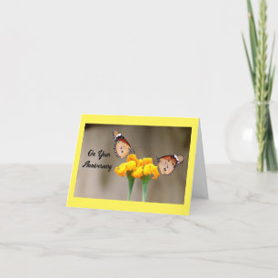 Twee Butterflies Jubileum Wenskaart Bedankkaart