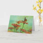 "Twee Butterflies" Kaart (Gele Bloem)
