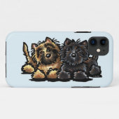 Twee Cairn Terriers Case-Mate iPhone Case (Achterkant (horizontaal))