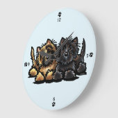 Twee Cairn Terriers Grote Klok (Hoek)