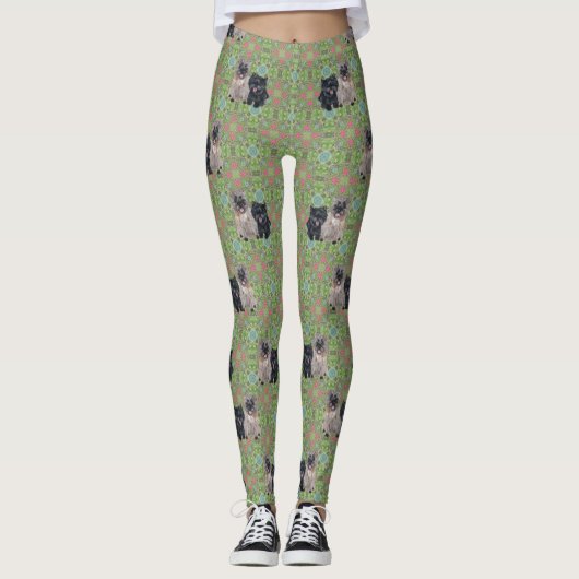 Twee Cairn Terriers Leggings (Voorkant)