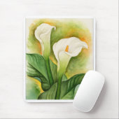 Twee Cala Lilies Waterverf Art - Multi Muismat (Met muis)