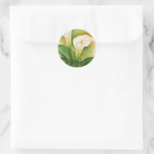 Twee Cala Lilies Waterverf Kunst - Multi Ronde Sticker (Tas)