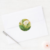 Twee Cala Lilies Waterverf Kunst - Multi Ronde Sticker (Envelop)