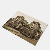 Twee Canadese nationale treinmotoren  Deurmat (Schuin)