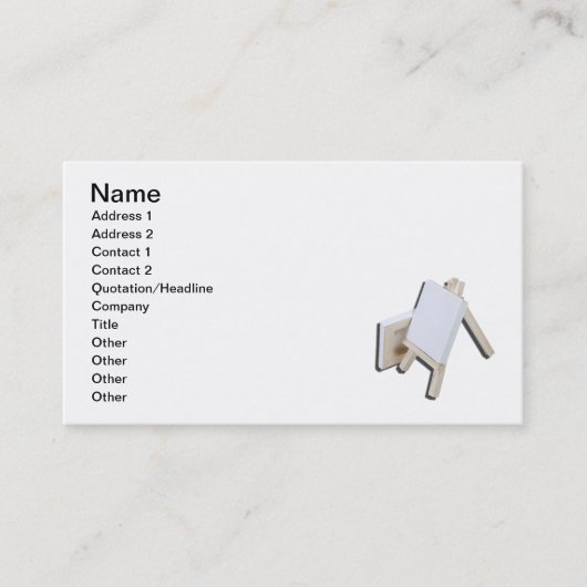 Twee Canvas Easel Visitekaartje (Voorkant)