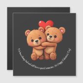 Twee cartoon beren knuffelen. (Voorkant / Achterkant)