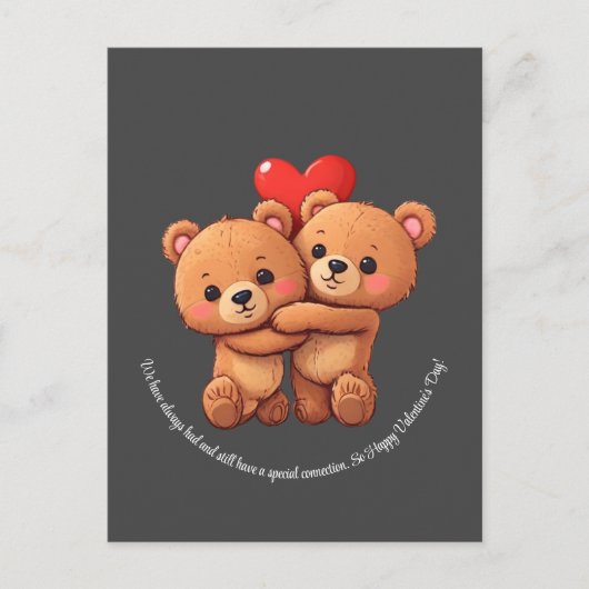 Twee cartoon beren knuffelen. briefkaart (Voorkant)
