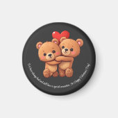 Twee cartoon beren knuffelen. magneet (Voorkant)