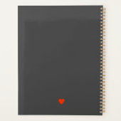 Twee cartoon beren knuffelen. planner (Achterkant)