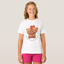 Twee cartoon beren knuffelen.