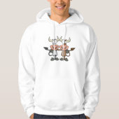 Twee Cartoon Koeien Hoodie (Voorkant)