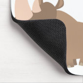 Twee Cartoon Neushoorns Muismat (Hoek)