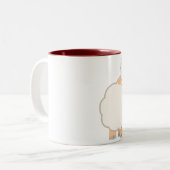 Twee Cartoon schapen Mok (Voorkant links)