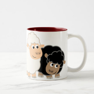 Twee Cartoon schapen Mok