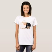 Twee Cartoon-schapen-T-Shirt T-shirt (Voorkant volledig)