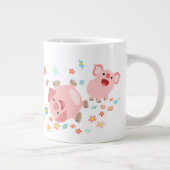 Twee Cartoon varkens in de lente van Jumbo Mok (Rechts)