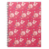 Twee Cartoon varkens in het voorjaar Notitieboek (Voorkant)