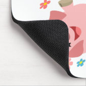 Twee Cartoon varkens in het voorjaar van Mousepad Muismat (Hoek)