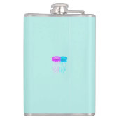 Twee Cartoons kwallen Heupfles (Achterkant)