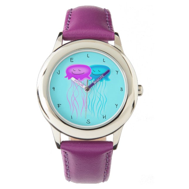 Twee Cartoons kwallen Horloge (Voorkant)