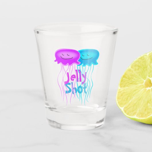 Twee Cartoons kwallen Shot Glas (Voorkant)