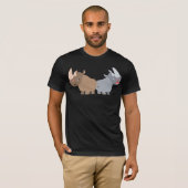 Twee Cartoons Rhinos T-Shirt (Voorkant volledig)
