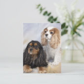 Twee Cavalier King Charles Spaniels Briefkaart (Staand voorkant)