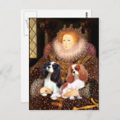 Twee Cavaliers / Koningin Briefkaart (Voorkant / Achterkant)