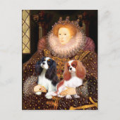 Twee Cavaliers / Koningin Briefkaart (Voorkant)