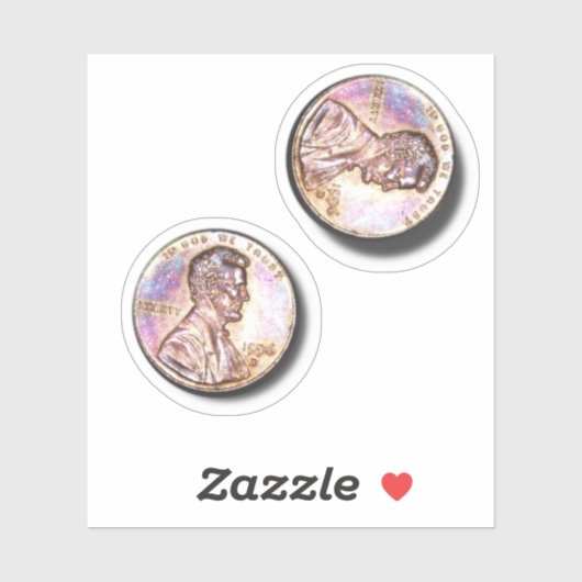 Twee cent centen sticker (Vel)