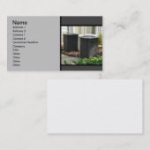 Twee centrale airconditioners voor buiten visitekaartje (Voorkant / Achterkant)