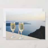 Twee Champagne Glasses Foto - Wedding Announding Kaart (Achterkant)