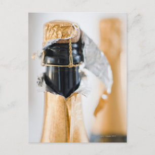 Twee champagneflessen briefkaart
