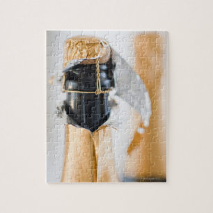 Twee champagneflessen legpuzzel
