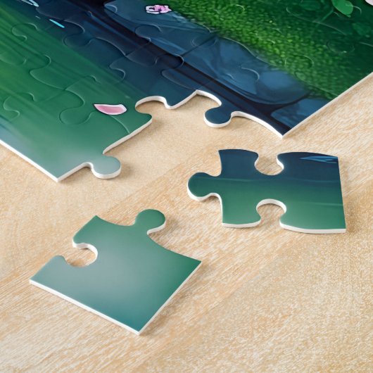 Twee charmante huisjes legpuzzel (Zijkant)