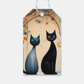 Twee charmante katten cadeaulabel (Achterkant)
