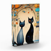 Twee charmante katten fotoblokken (Links)