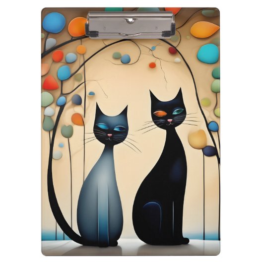 Twee charmante katten klembord (Voorkant)