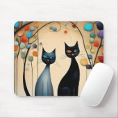 Twee charmante katten muismat (Met muis)