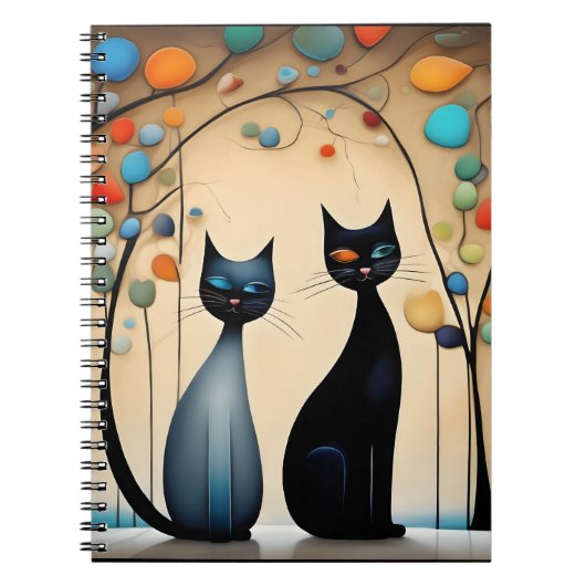 Twee charmante katten notitieboek (Voorkant)