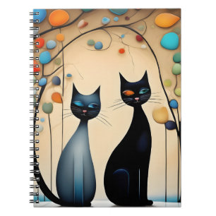 Twee charmante katten notitieboek