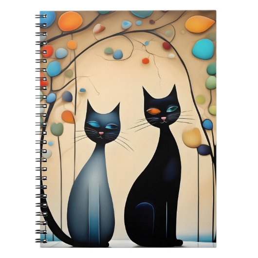 Twee charmante katten notitieboek (Voorkant)