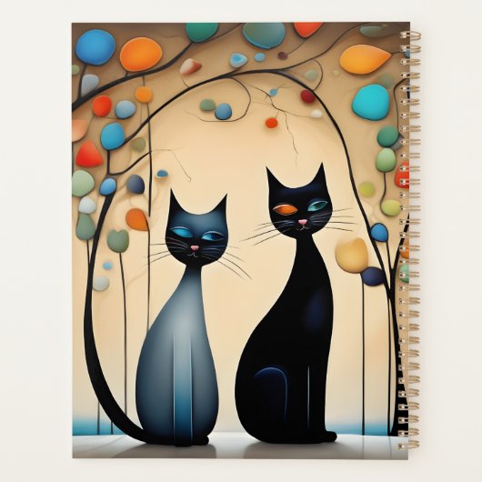 Twee charmante katten planner (Achterkant)